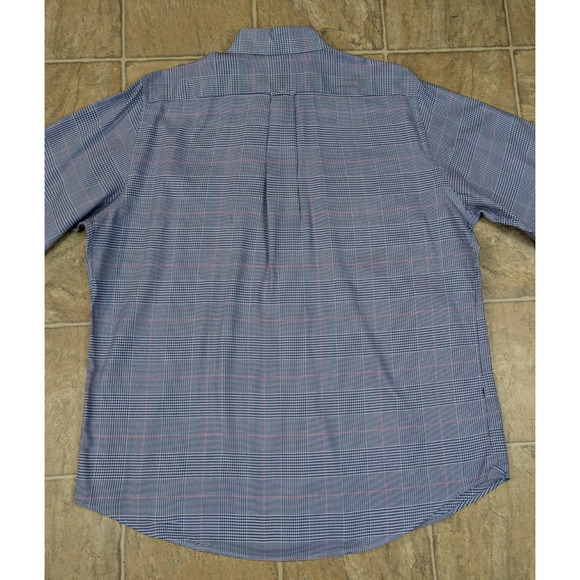 Fairway & Greene Signature sz L Golf Shirt ls cotton blue white pink 3174 - Picture 4 of 5